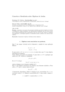 Conceitos e Resultados sobre´Algebras de Jordan