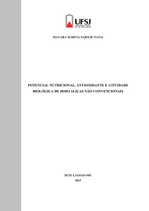 potencial nutricional, antioxidante e atividade biológica de