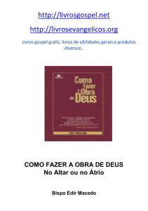 Como fazer a obra de Deus