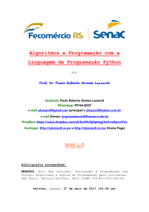 Algoritmos e Programação com a Linguagem de Programação Python