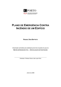 plano de emergência contra incêndio de um edifício