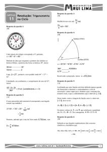 Resolução: Trigonometria no Ciclo