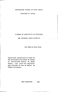 universidade federal de minas gerais faculdade de letras o genero