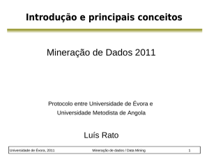 Mineração de dados - Universidade de Évora