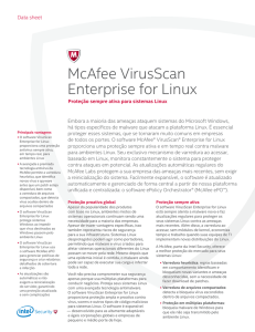 Data sheet do McAfee VirusScan Enterprise for Linux