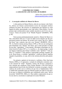 O delírio do verbo: a agramática de Manoel de Barros