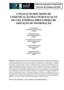 utilização dos meios de comunicação pelo público-alvo de