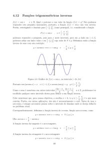 4.12 Funções trigonométricas inversas