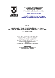 spb1571 hanseníase: perfil epidemiológico dos casos