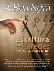 UM AVISO PARA HOJE - Acerca da Igreja de Deus Unida