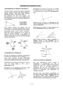 TRIGONOMETRIA DO TRIÂNGULO RETÂNGULO