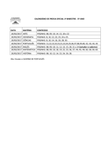 CALENDÁRIO DE PROVA OFICIAL 1º BIMESTRE