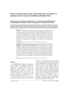 Efeito do estresse hídrico sobre características de crescimento e a