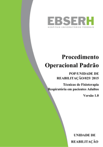 POP 25 Técnicas de Fisioterapia Respiratória em