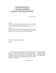 filosofia francesa e tradição literária no brasil e nos