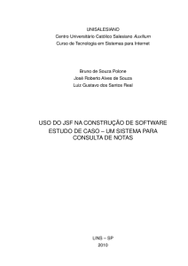 uso do jsf na construção de software estudo de