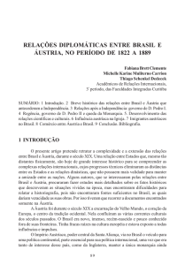 relações diplomáticas entre brasil e áustria, no período de 1822 a