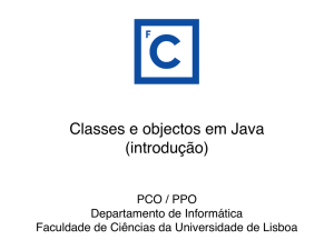 Classes e objectos em Java (introdução)