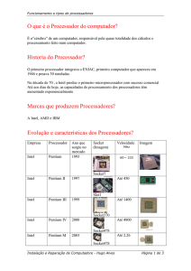 Funcionamento e tipos de processadores - Webfólio