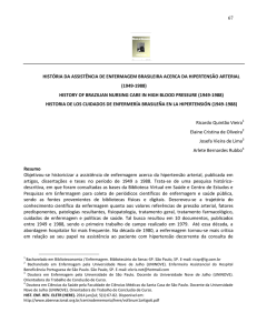 história da assistência de enfermagem brasileira na hipertensão