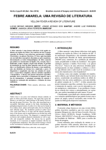 FEBRE AMARELA: UMA REVISÃO DE LITERATURA
