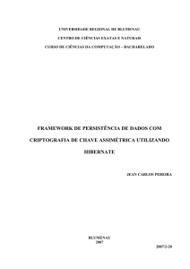 FRAMEWORK DE PERSISTÊNCIA DE DADOS COM
