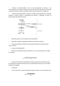 Princípio da farmacocinética: trata da dose