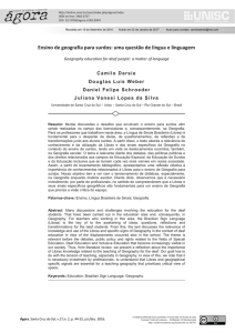 Ensino de geografia para surdos: uma questão de língua e linguagem