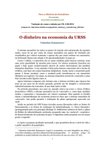 O dinheiro na economia da URSS - Para a História do Socialismo