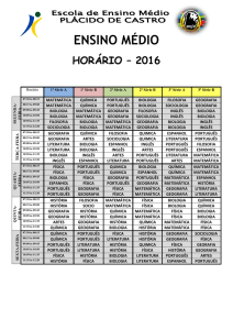 ensino médio horário – 2016