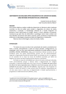 sentimento da mulher após diagnóstico de cancer de