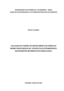 avaliação do padrão de recrutamento de fibras do mesmo