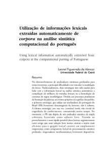 Utilização de informações lexicais extraídas automaticamente de