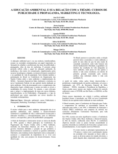 a educação ambiental e sua relação com a tríade: cursos de