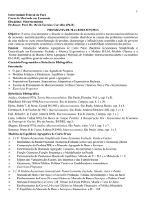 1 Universidade Federal do Pará Curso de Mestrado em Economia