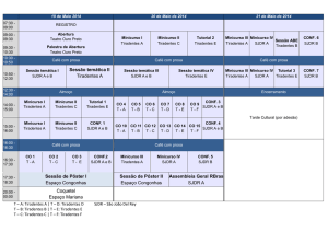 Sessão temática II Tiradentes A Sessão de Pôster I Espaço
