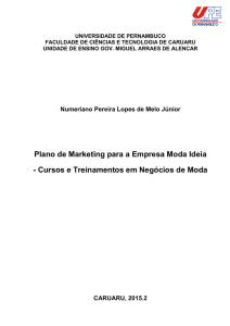 Plano de Marketing para a Empresa Moda Ideia