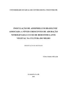 INOCULAÇÃO DE AZOSPIRILLUM BRASILENSE ASSOCIADA A