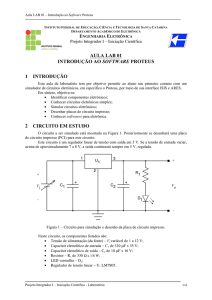 AULA LAB 01 INTRODUÇÃO AO SOFTWARE PROTEUS 1