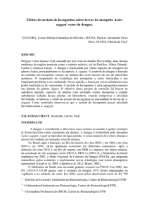 Efeitos do acetato de hecogenina sobre larvas do mosquito Aedes