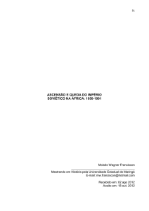 ASCENSÃO E QUEDA DO IMPÉRIO SOVIÉTICO NA ÁFRICA: 1950