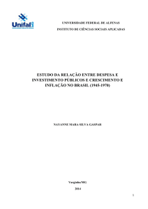 Estudo da relação entre despesa e investimento - Unifal-MG