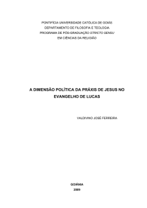 A DIMENSÃO POLÍTICA DA PRÁXIS DE JESUS NO EVANGELHO