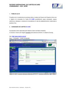 roteiro operacional do cartão bi card consignado