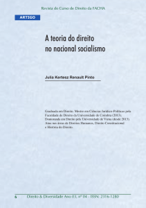 A teoria do direito no nacional socialismo