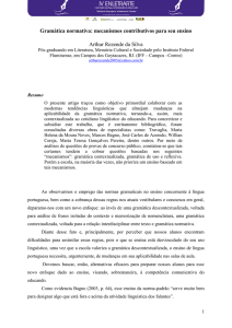 Gramática Normativa: disfarce na praticidade lingüística