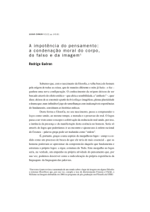 A impotência do pensamento A condenação moral do corpo do