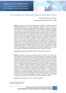1 O uso de chunks com o verbo get por falantes da Língua