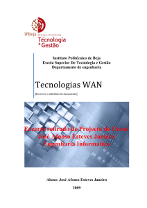 Tecnologias WAN - José Afonso Esteves Janeiro