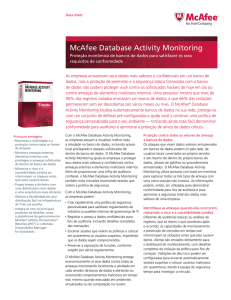 McAfee Database Activity Monitoring Data Sheet